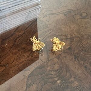 Julie Vos Gold Bee Earrings
